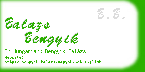 balazs bengyik business card